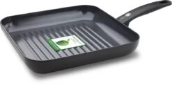 GreenPan Cambridge Grillpan 28cm - Zwart - Inductie - PFAS-vrij -Greenpan 1200x599