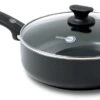 GreenPan Cambridge Hapjespan Met Deksel 24cm - Zwart - Inductie - PFAS-vrij -Greenpan 1200x621